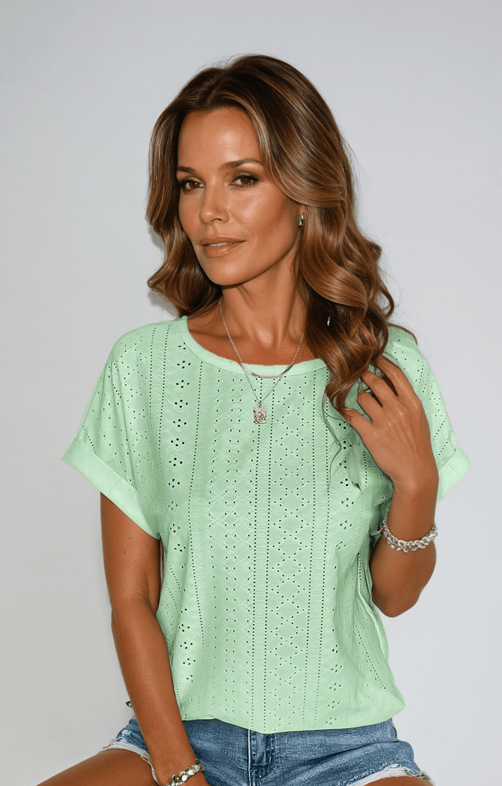 Meliora | Eyelet Embroidered Women’s Blouse - LXNDON
