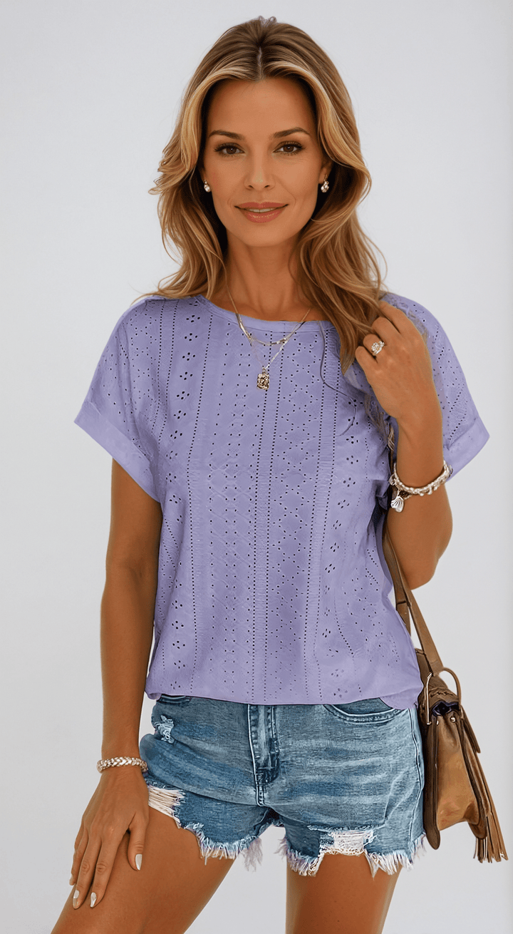 Meliora | Eyelet Embroidered Women’s Blouse - LXNDON