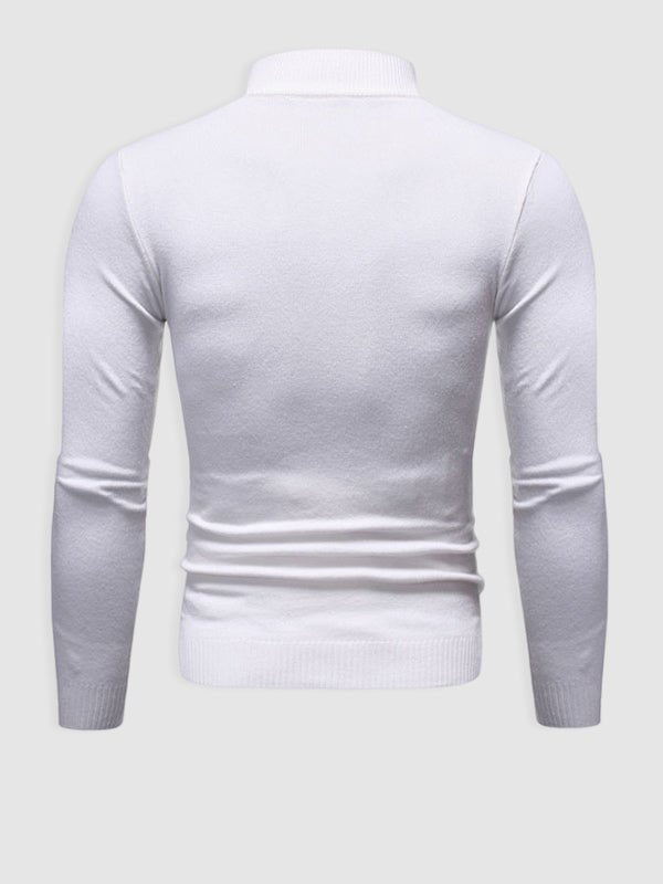 Men's Basic Solid Turtleneck Sweater - LXNDON