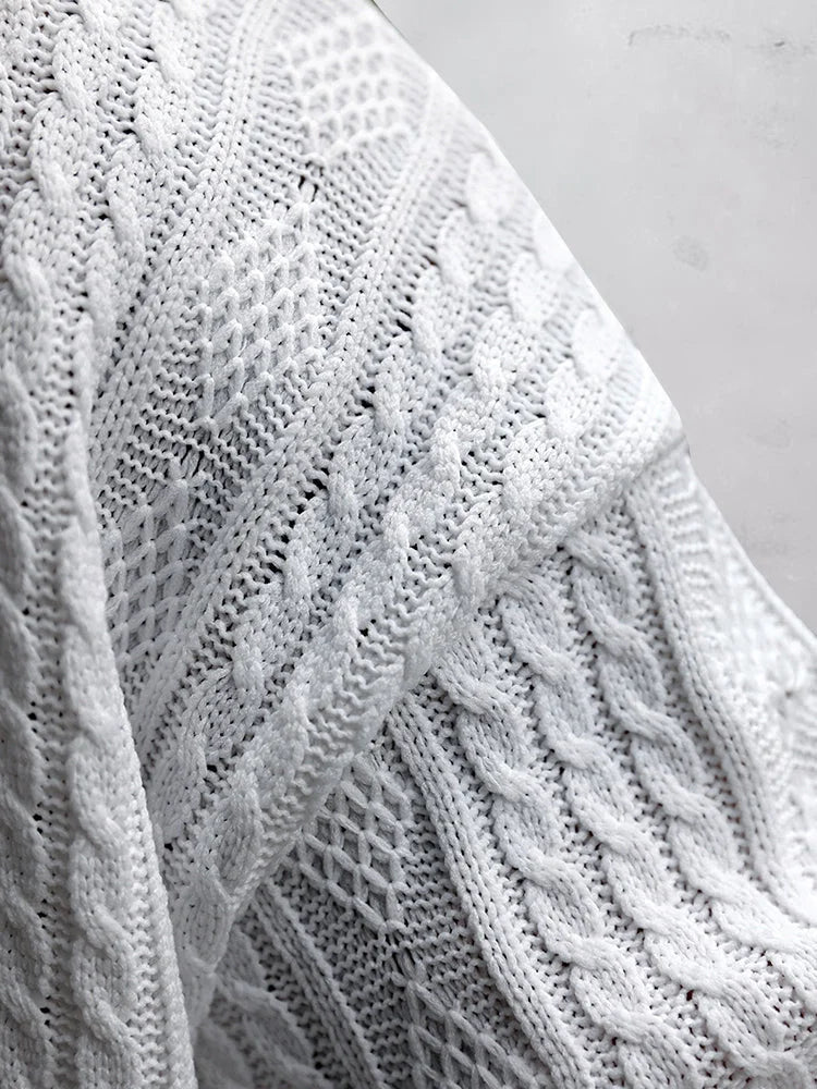 Men's fashionable knitted jacquard shirt set - LXNDON