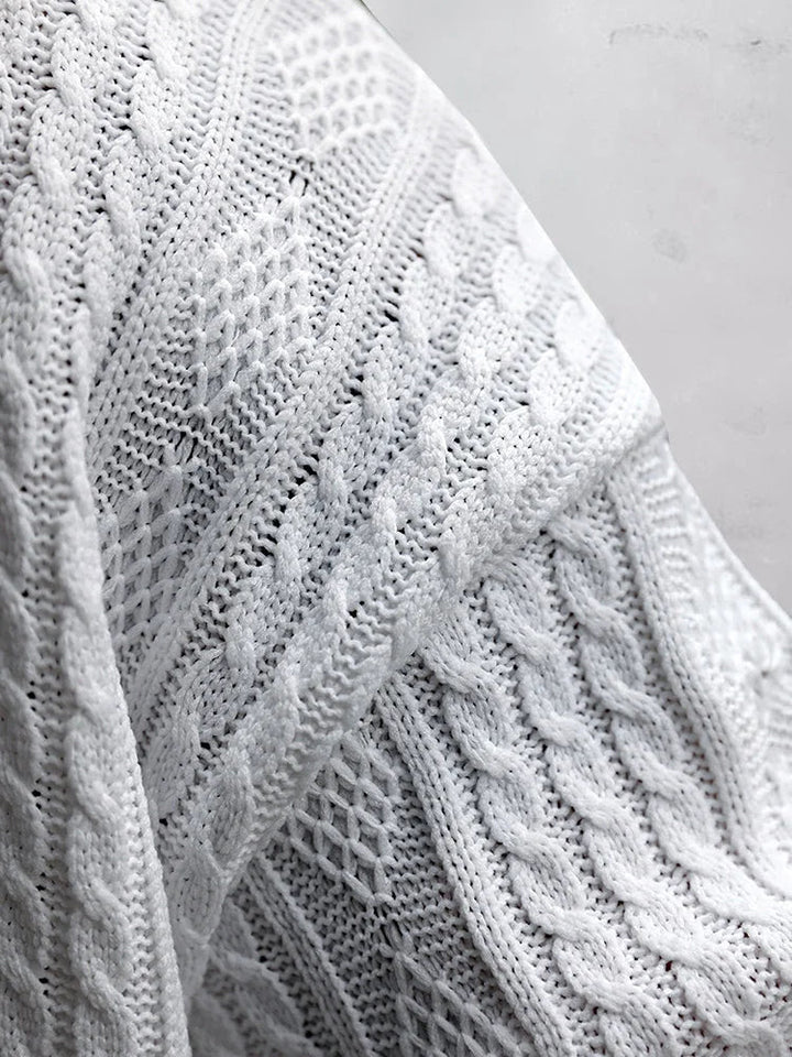 Men's fashionable knitted jacquard shirt set - LXNDON