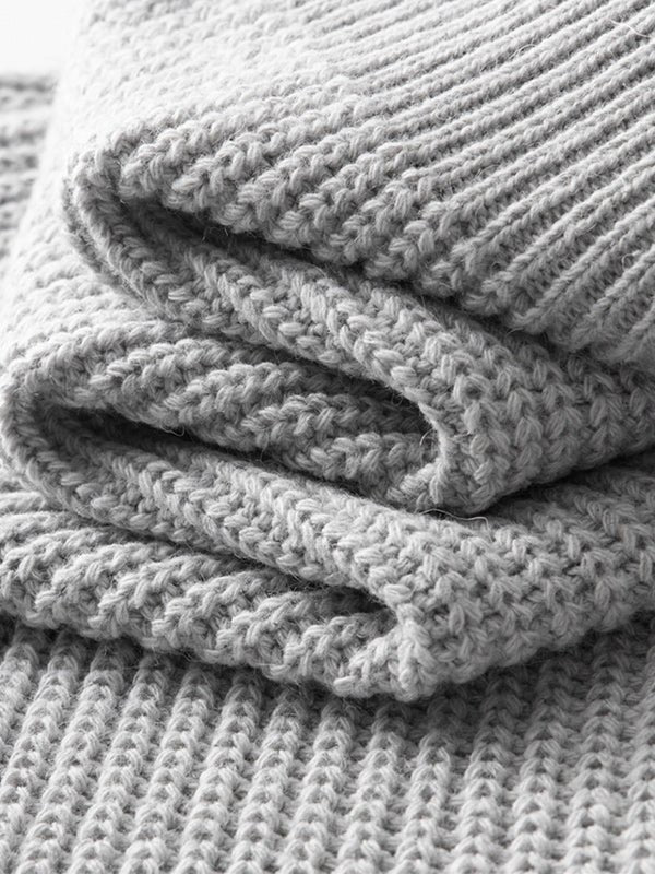 Men's Solid Color Loose Fit Zip - up Collar Sweater - LXNDON