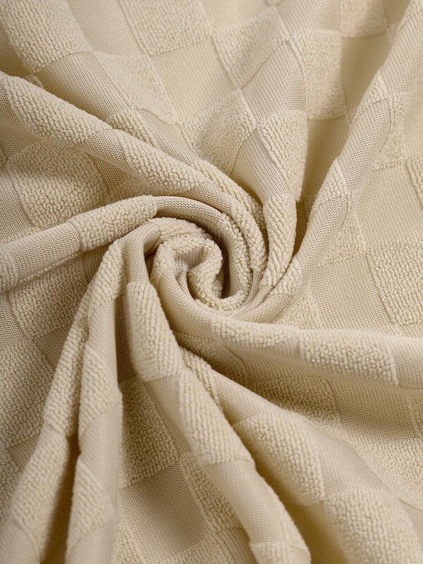 Men's textured plaid terry casual long - sleeved shirt and corduroy pants set - LXNDON