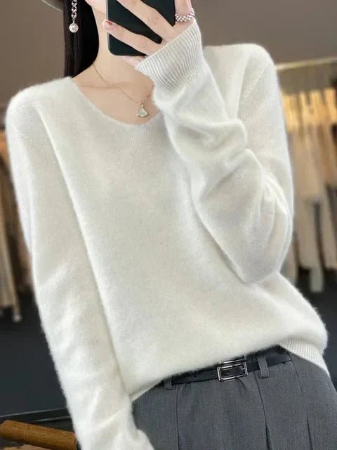 Nerisse | Elegant V - Neck Sweater - LXNDON