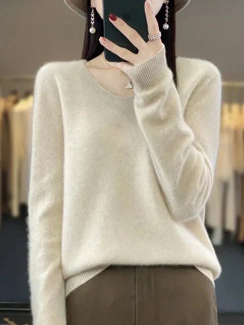 Nerisse | Elegant V - Neck Sweater - LXNDON