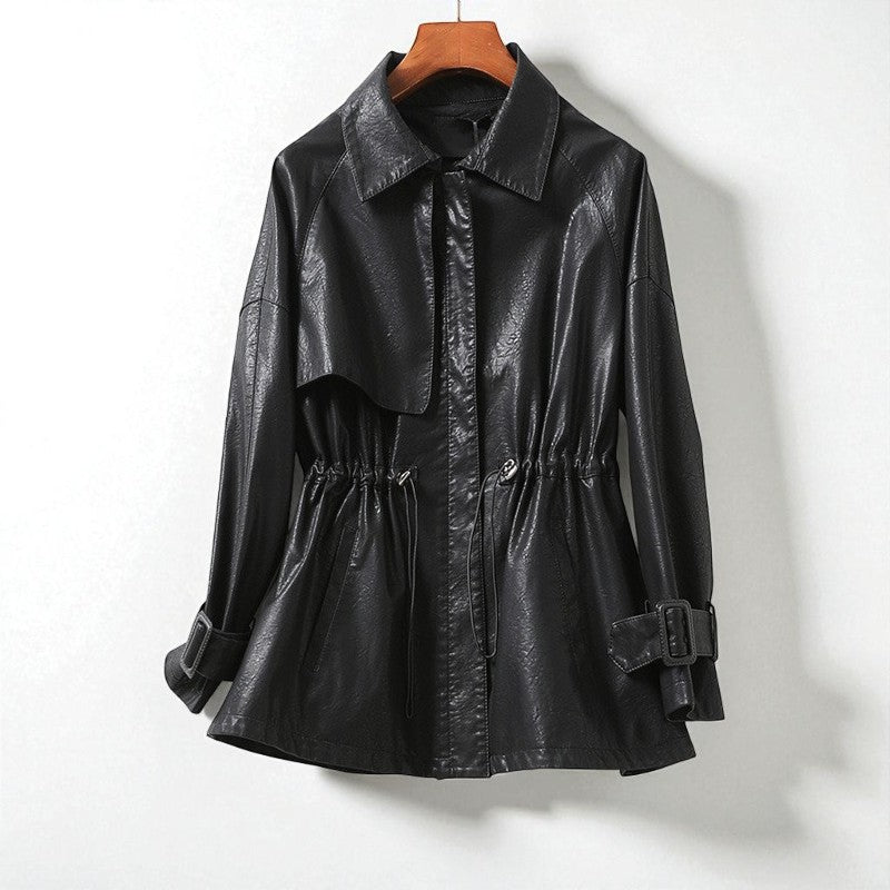 Women’s Cinched Leather Jacket | Modern Chic Outerwear