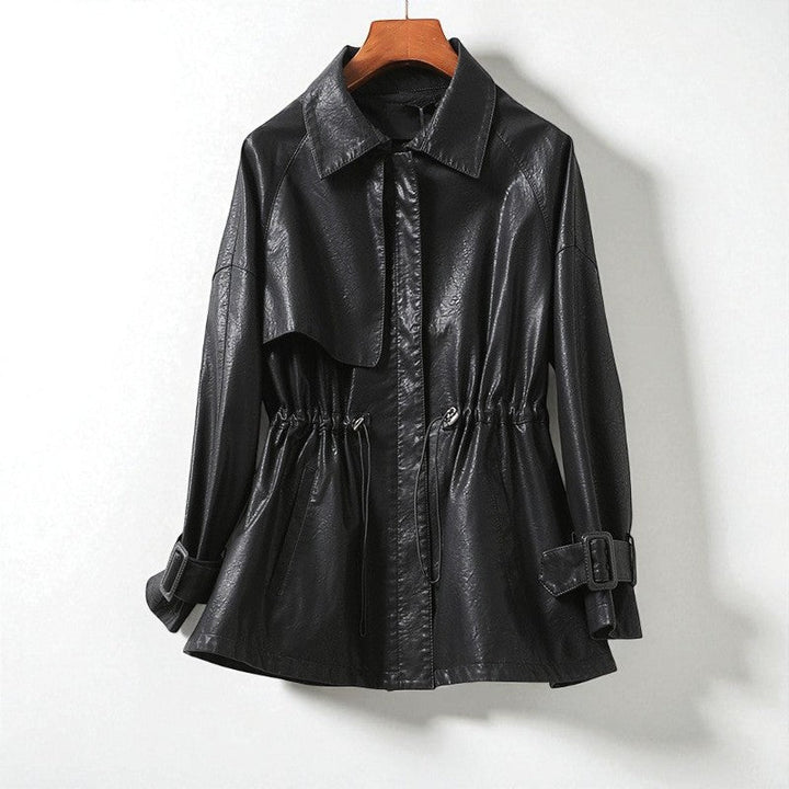 Women’s Cinched Leather Jacket | Modern Chic Outerwear