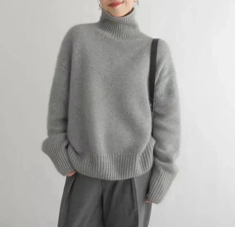 Nolene | Minimalist High - Neck Sweater - LXNDON
