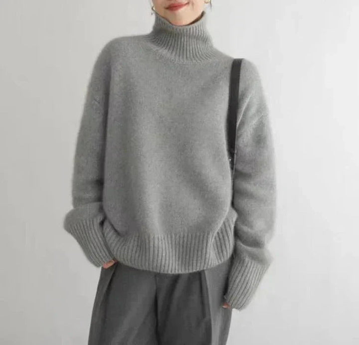 Nolene | Minimalist High - Neck Sweater - LXNDON