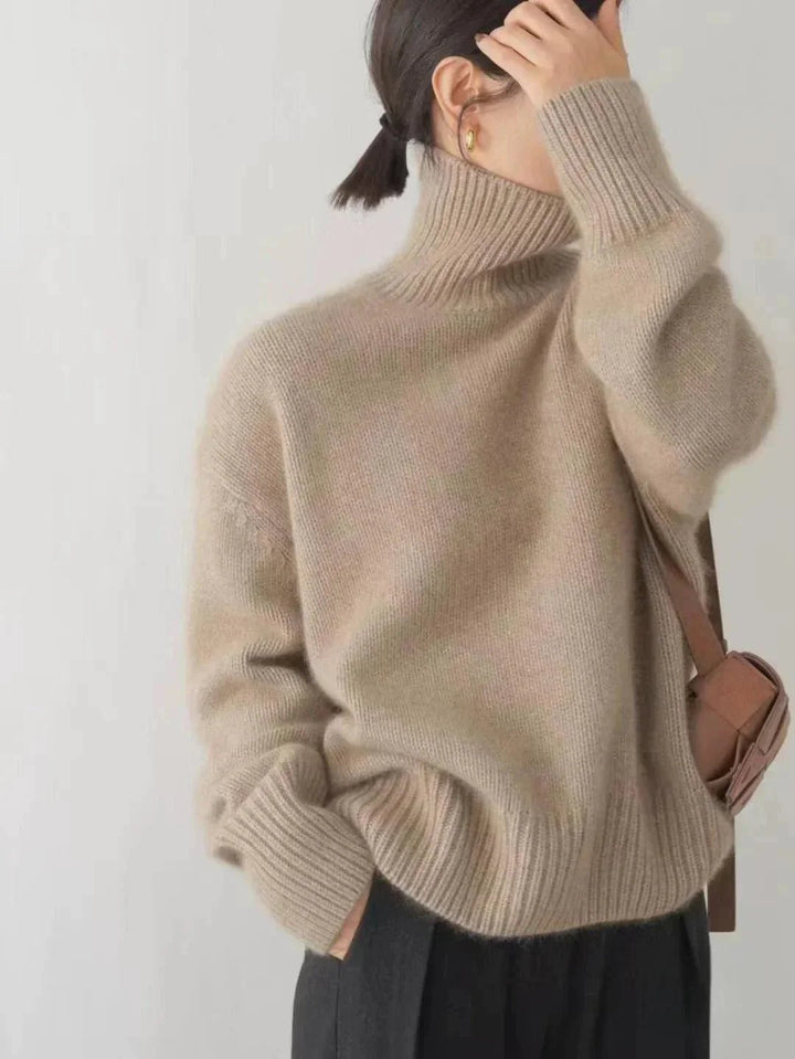 Nolene | Minimalist High - Neck Sweater - LXNDON