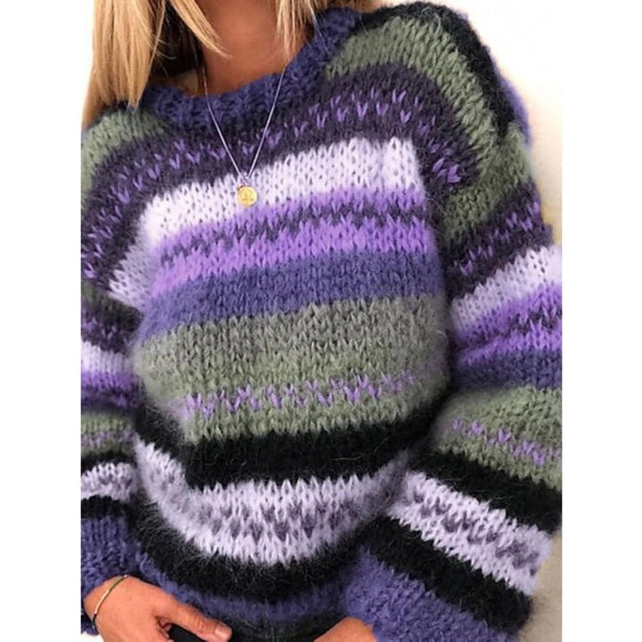 Liora Striped Knit Sweater | Women’s Cozy Winter Style