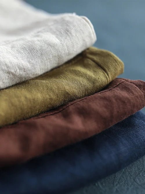 Rhea Women's Linen Long Sleeve Shirt - LXNDON