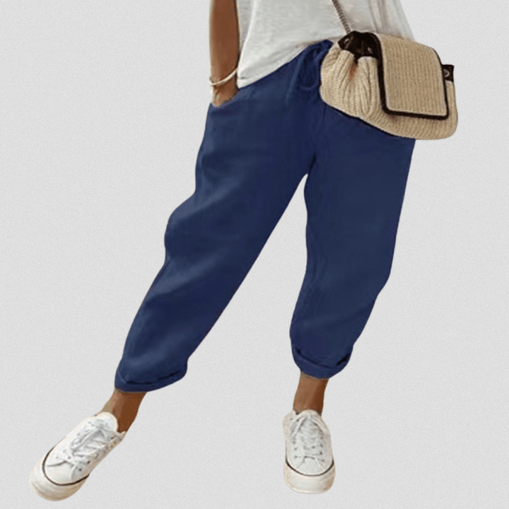 Rory | Casual Drawstring Jogger Pants - LXNDONisla - hose - blau - S