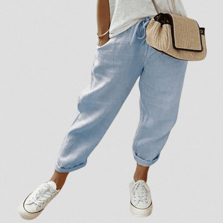 Rory | Casual Drawstring Jogger Pants - LXNDONisla - hose - hellblau - S