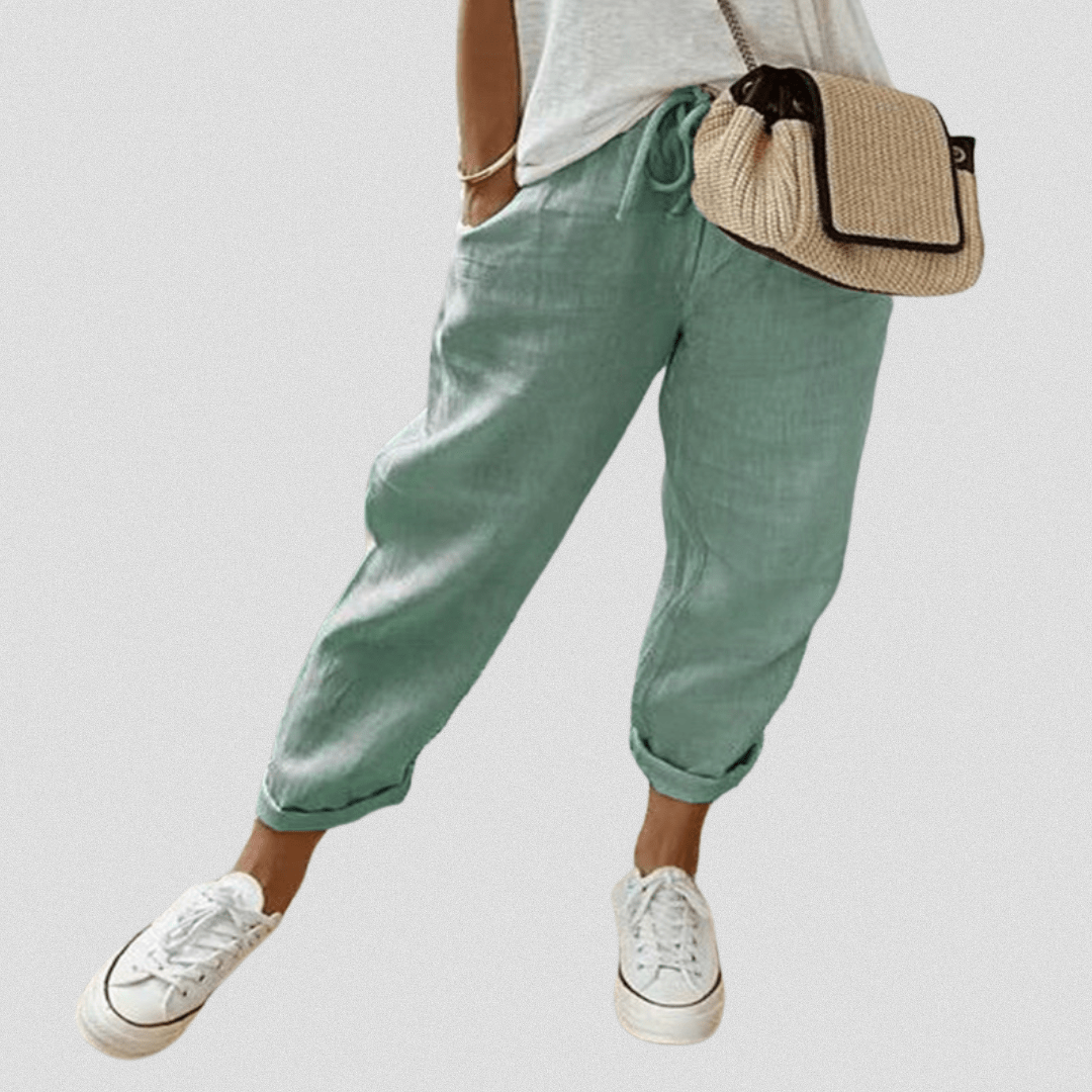 Rory | Casual Drawstring Jogger Pants - LXNDONisla - hose - hellgrun - S