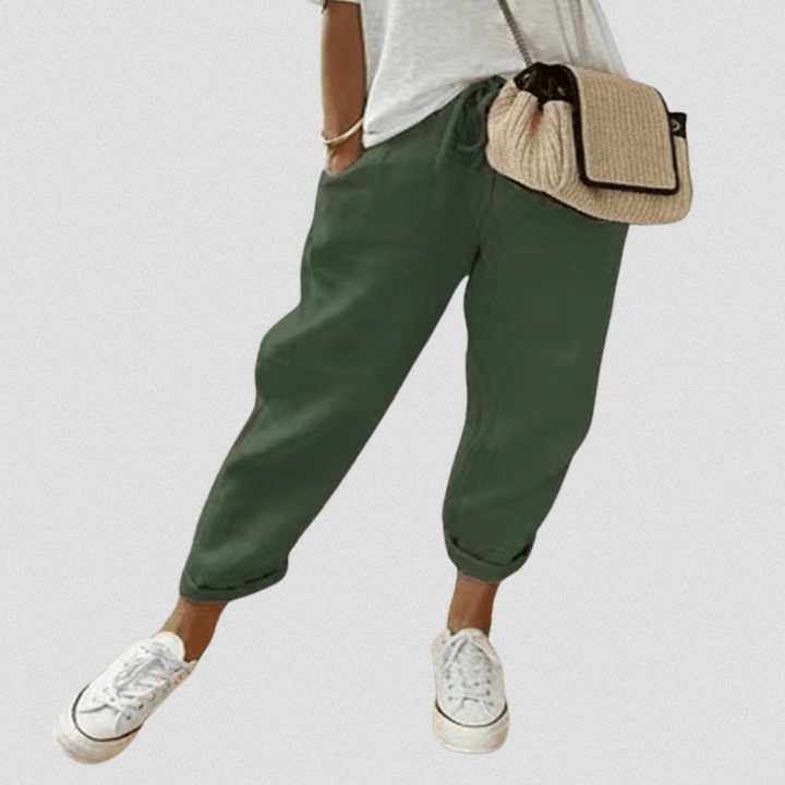Rory | Casual Drawstring Jogger Pants - LXNDONisla - hose - militargrun - S