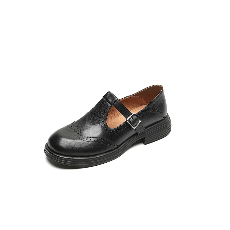 Rowan | Vintage Cutout Buckled Loafers - LXNDONDSHD2 - WO728