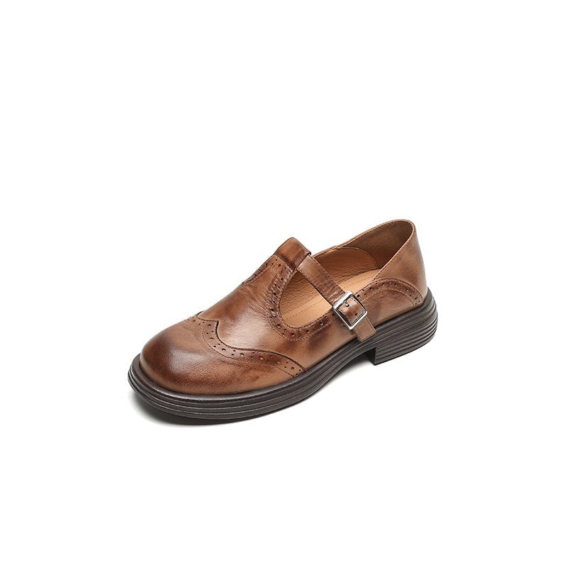 Rowan | Vintage Cutout Buckled Loafers - LXNDONDSHD2 - WO728