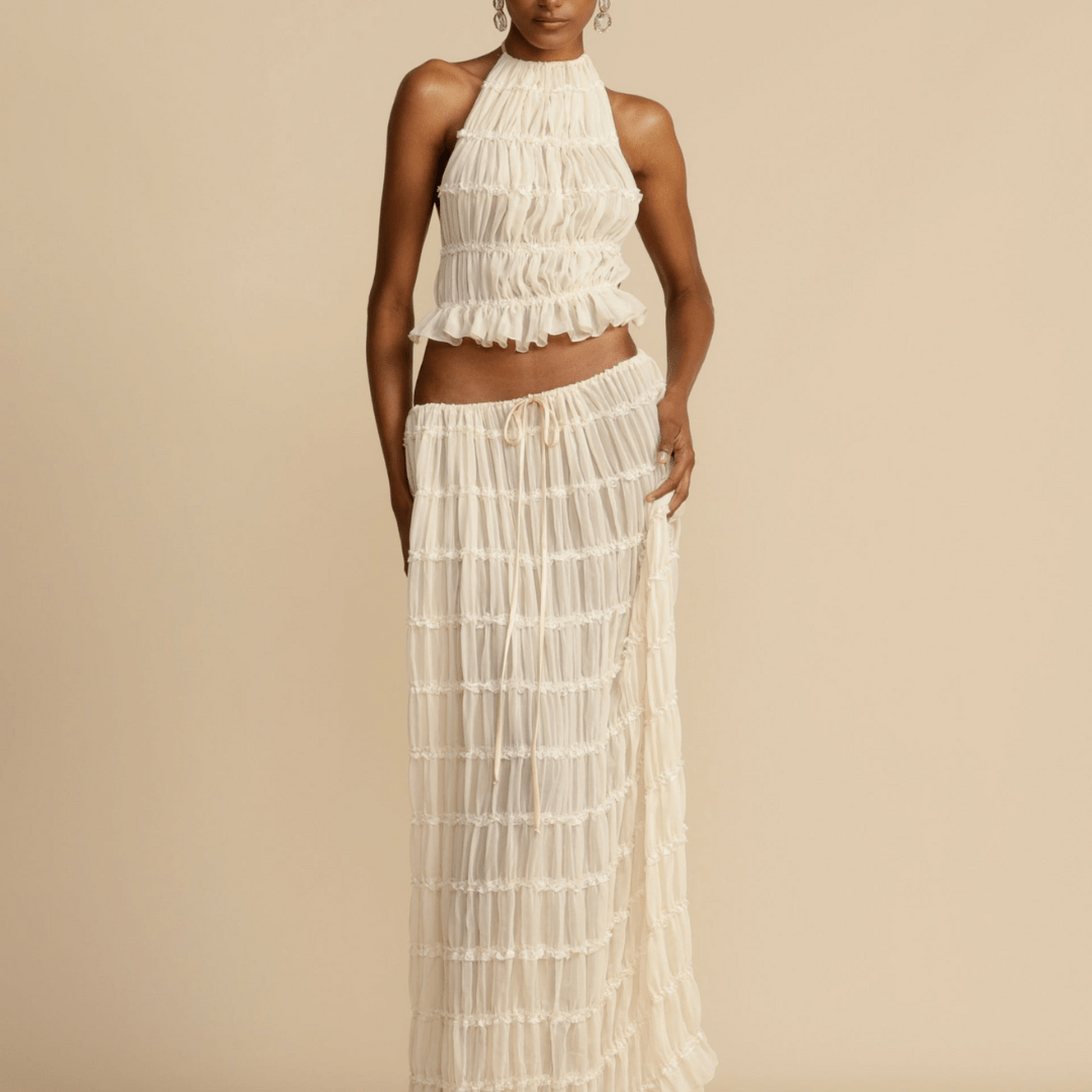 Selara | Elegant Pleated Summer Set - LXNDON