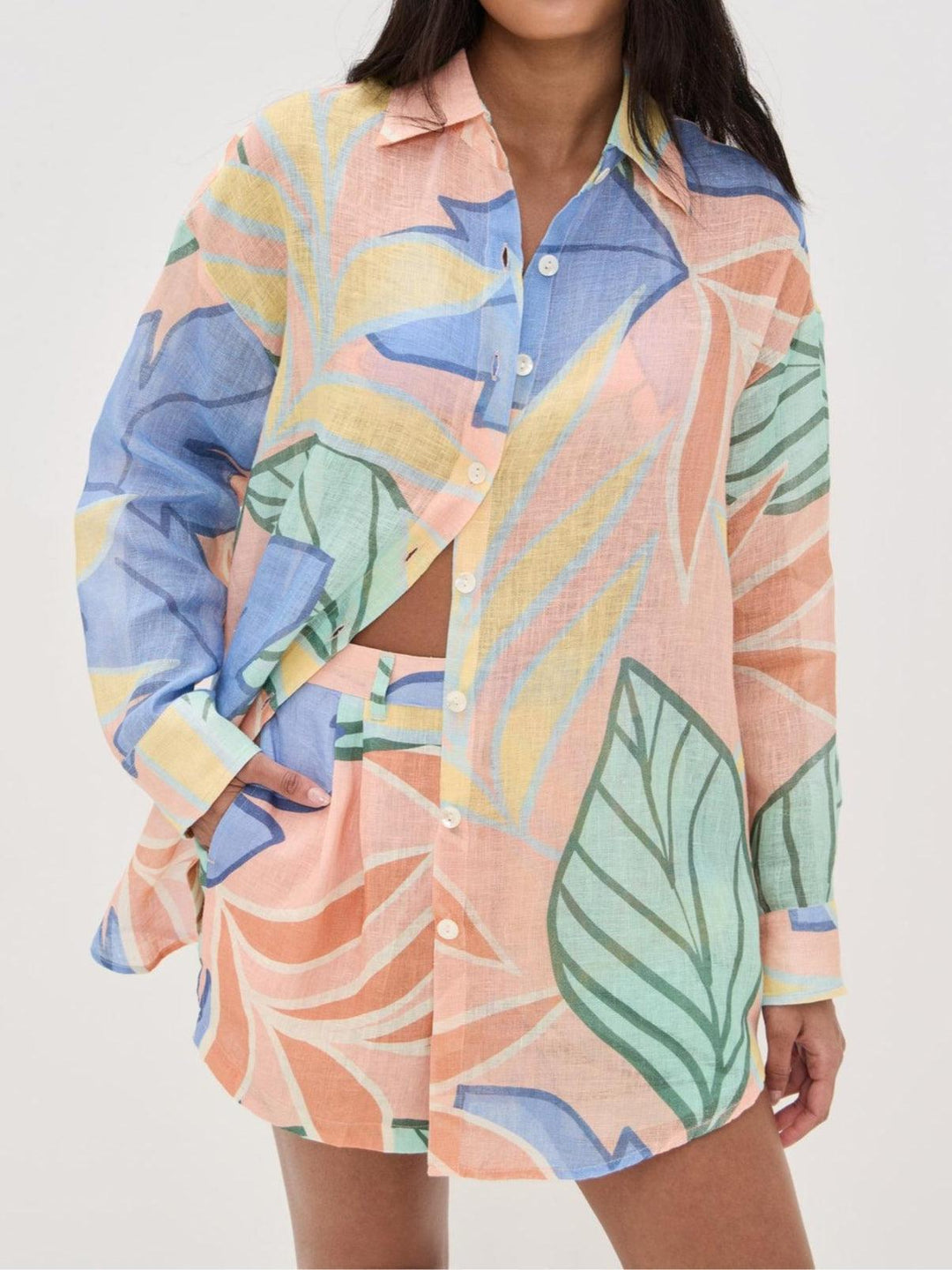 Sierra | Printed Button - Up Co - ord Set - LXNDONSKU_1753277489392_588