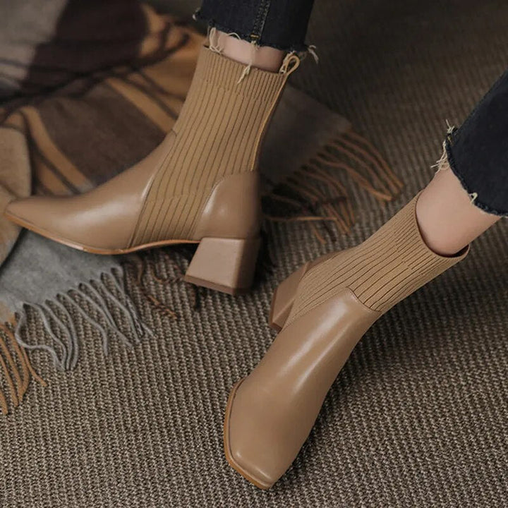 Marvella Knit-Fit Heeled Boots | Women’s Modern Comfort Elegance