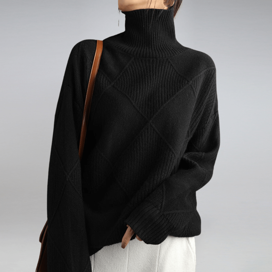 Solenne | Bold Texture Knit Sweater - LXNDON