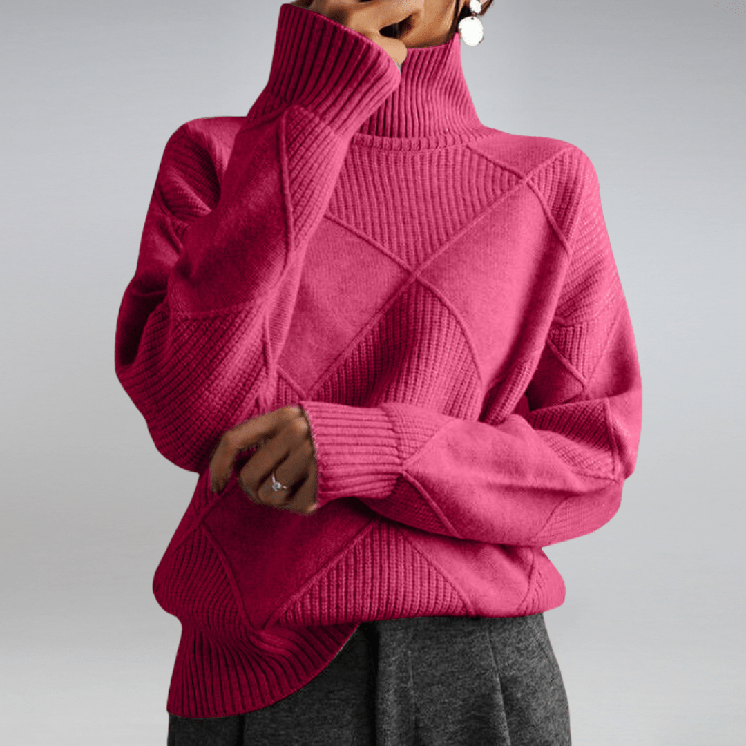 Solenne | Bold Texture Knit Sweater - LXNDON