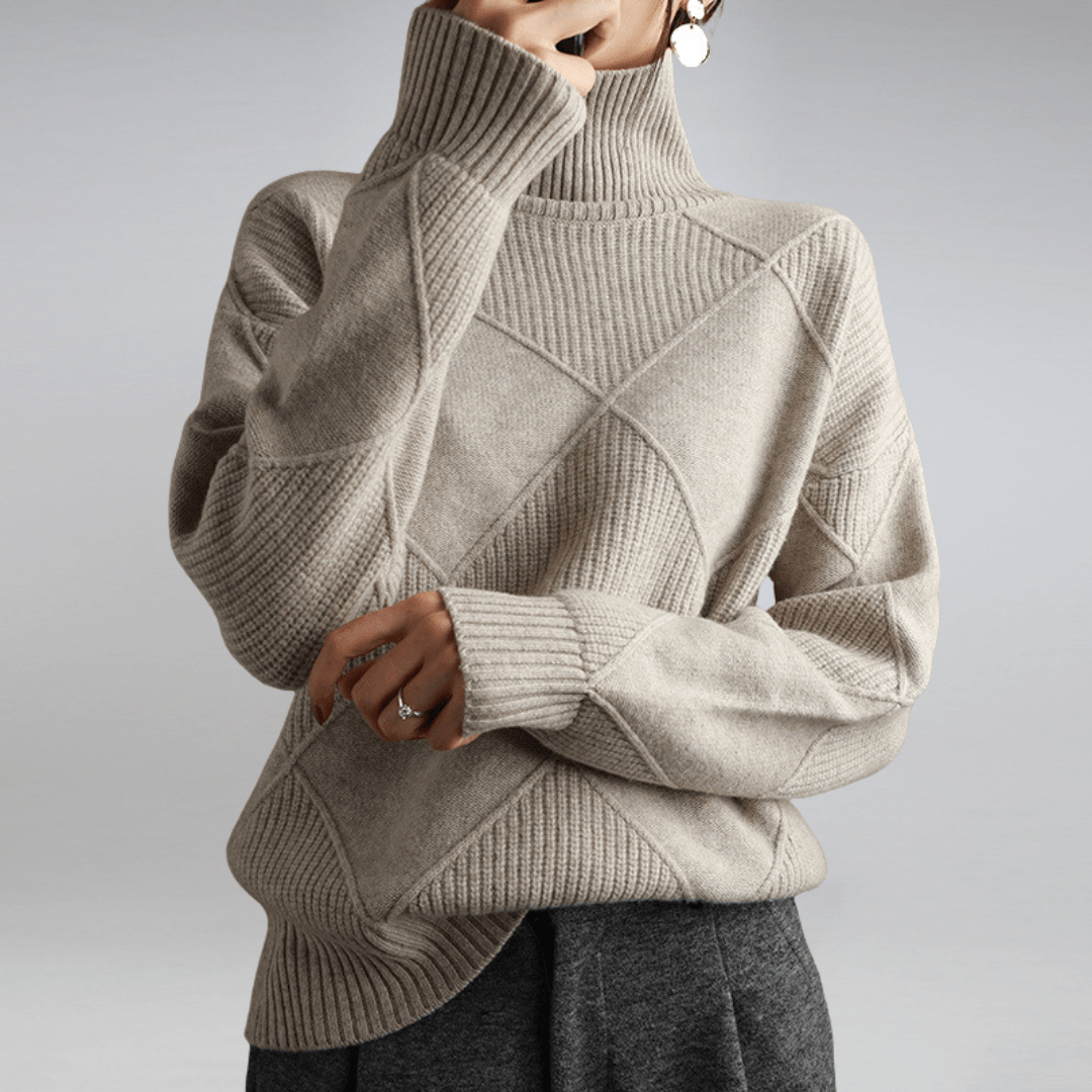 Solenne | Bold Texture Knit Sweater - LXNDON