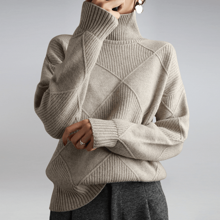 Solenne | Bold Texture Knit Sweater - LXNDON