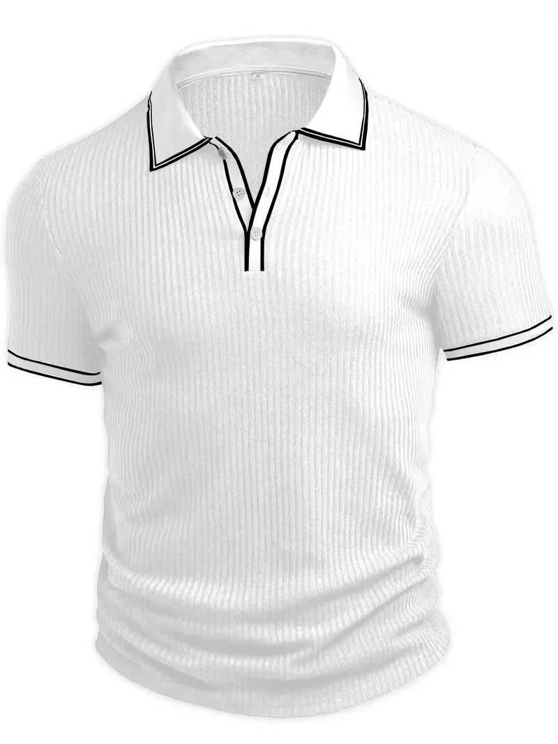 Soren | Tailored Ribbed Men’s Polo - LXNDON