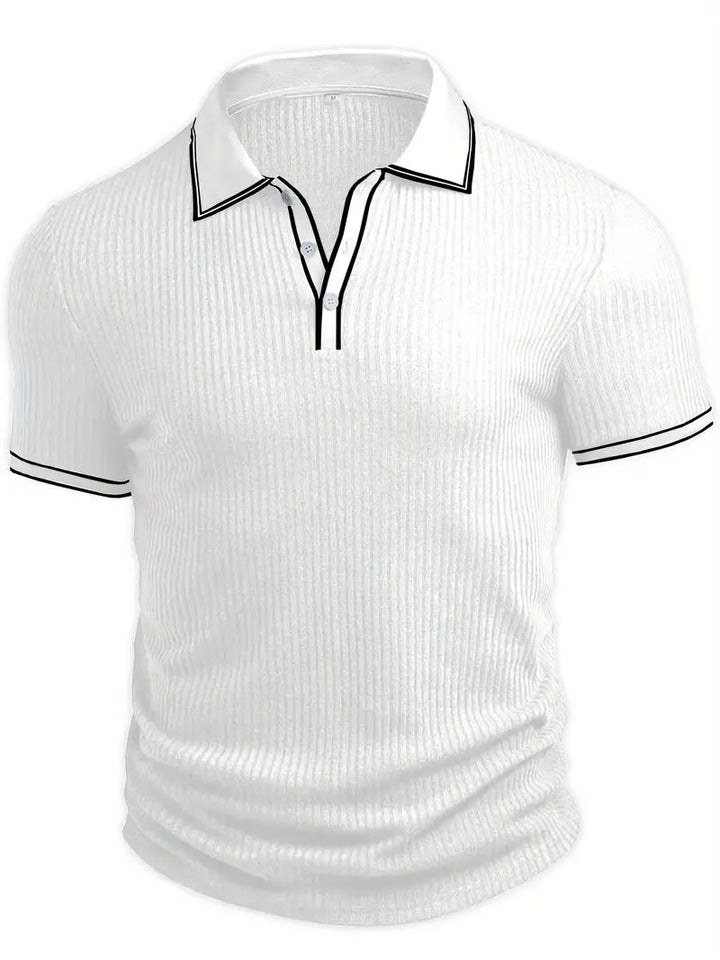 Soren | Tailored Ribbed Men’s Polo - LXNDON