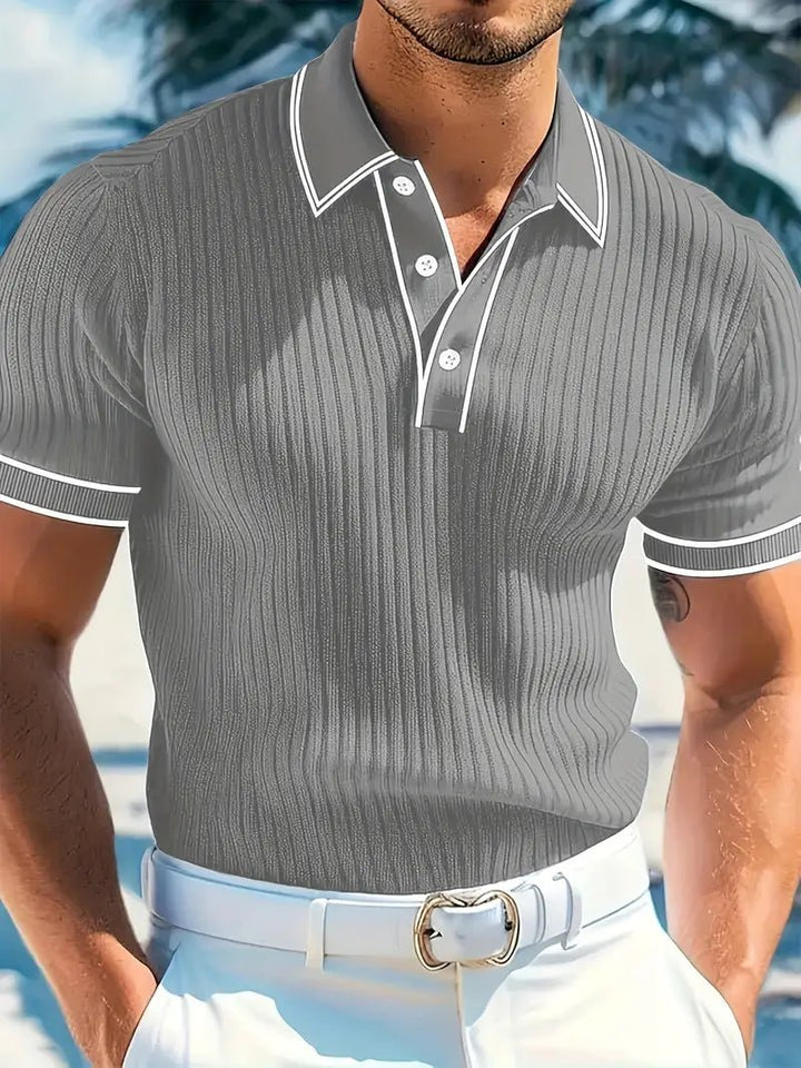 Soren | Tailored Ribbed Men’s Polo - LXNDON