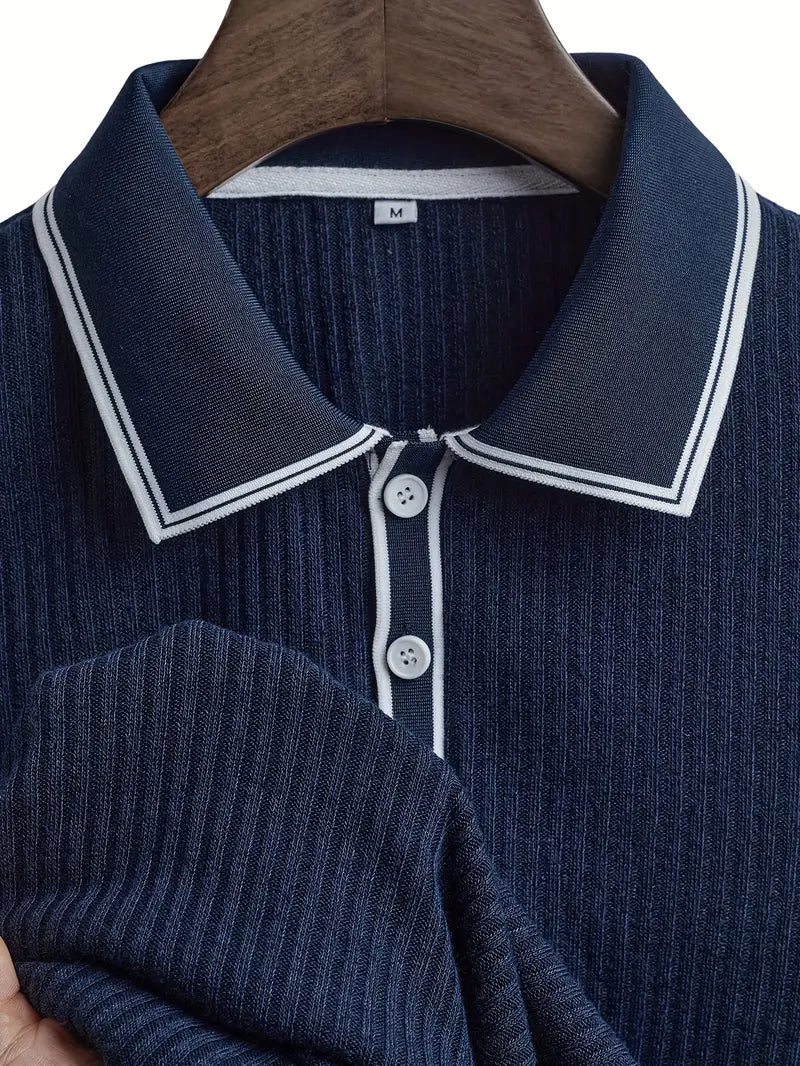 Soren | Tailored Ribbed Men’s Polo - LXNDON