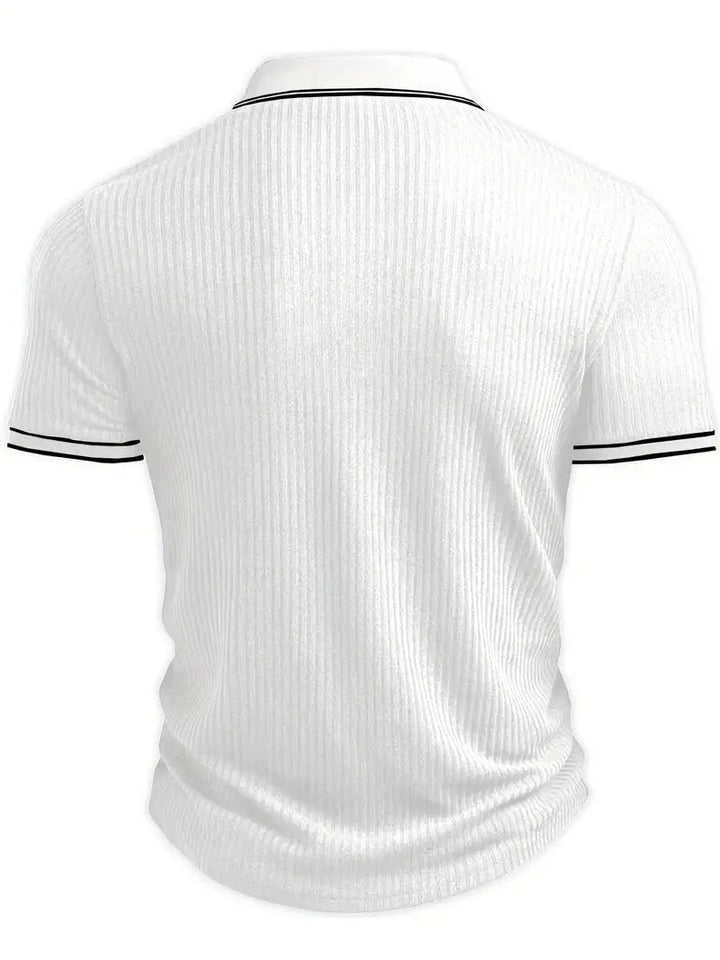 Soren | Tailored Ribbed Men’s Polo - LXNDON