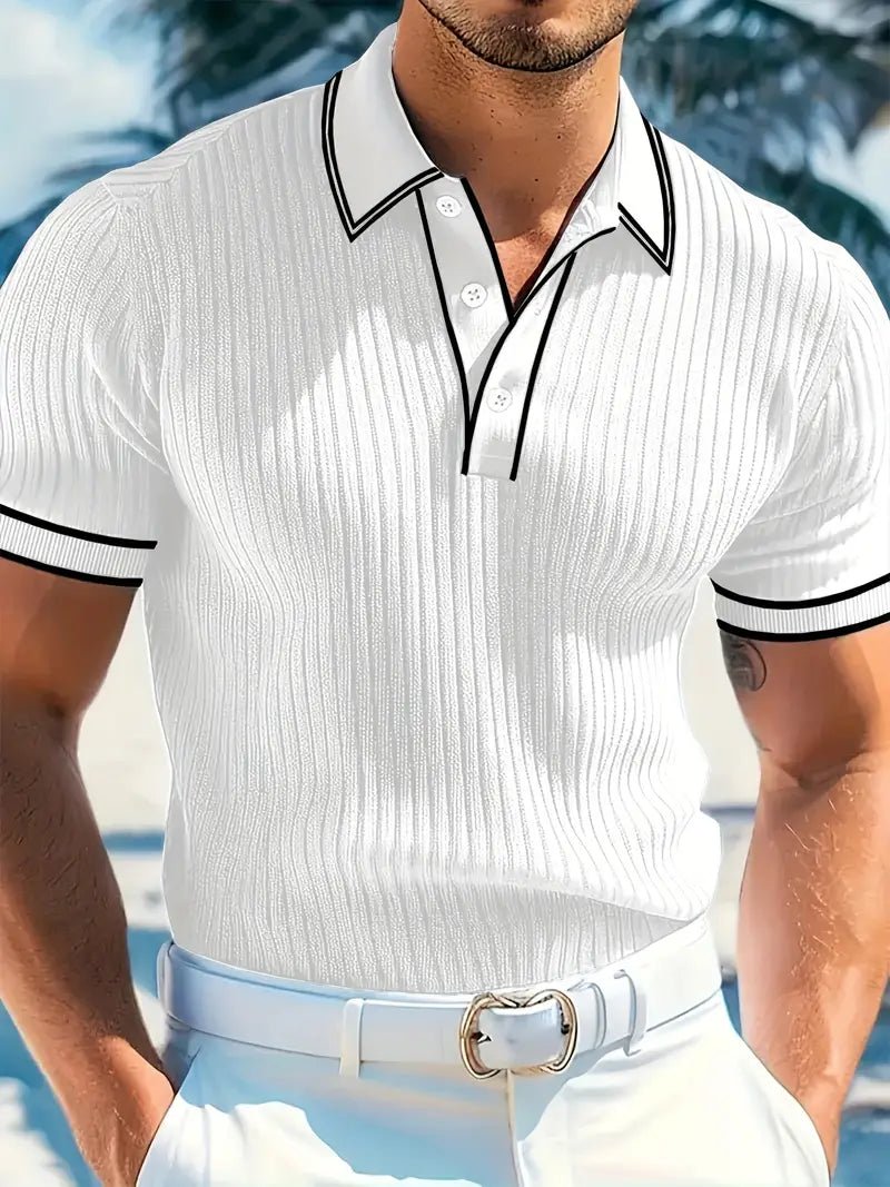 Soren | Tailored Ribbed Men’s Polo - LXNDON