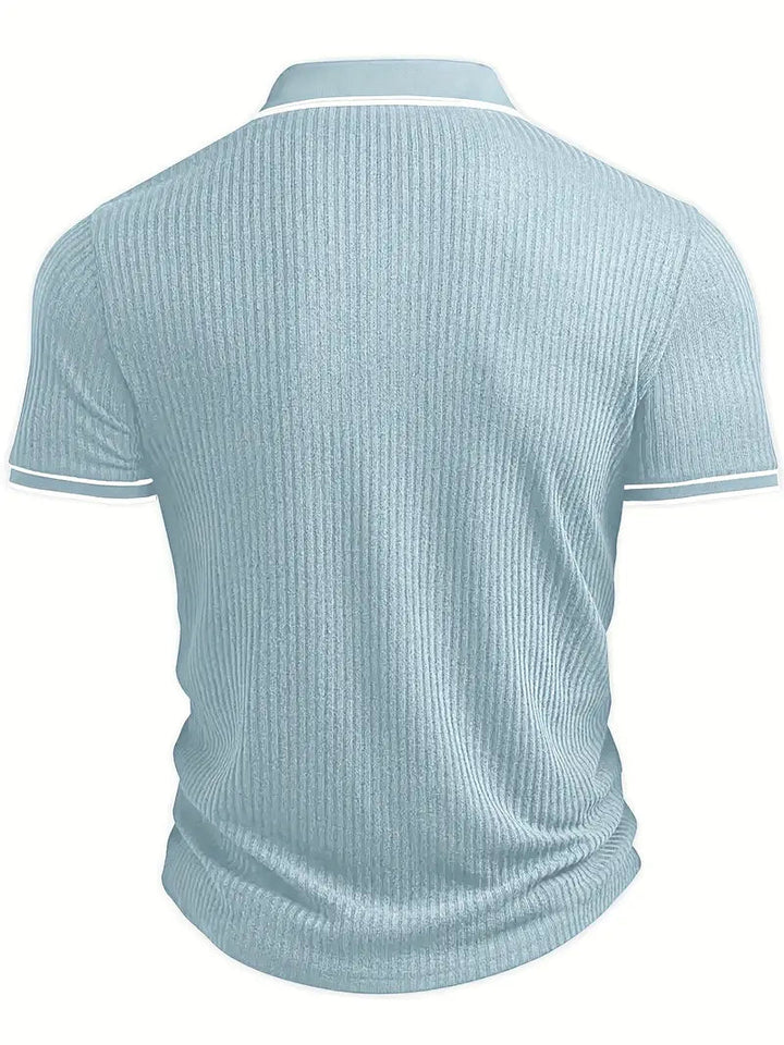 Soren | Tailored Ribbed Men’s Polo - LXNDON