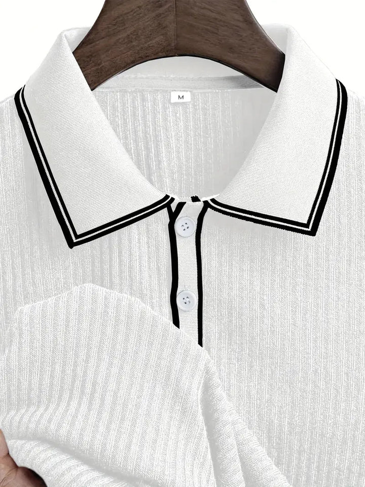 Soren | Tailored Ribbed Men’s Polo - LXNDON