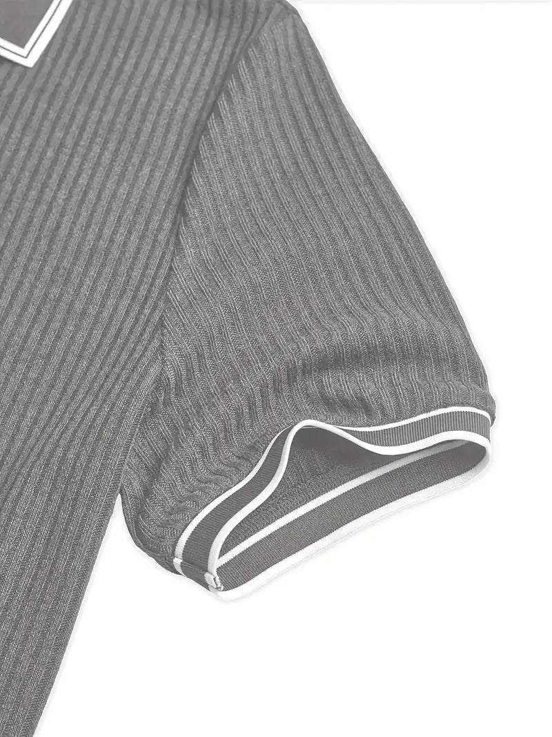 Soren | Tailored Ribbed Men’s Polo - LXNDON