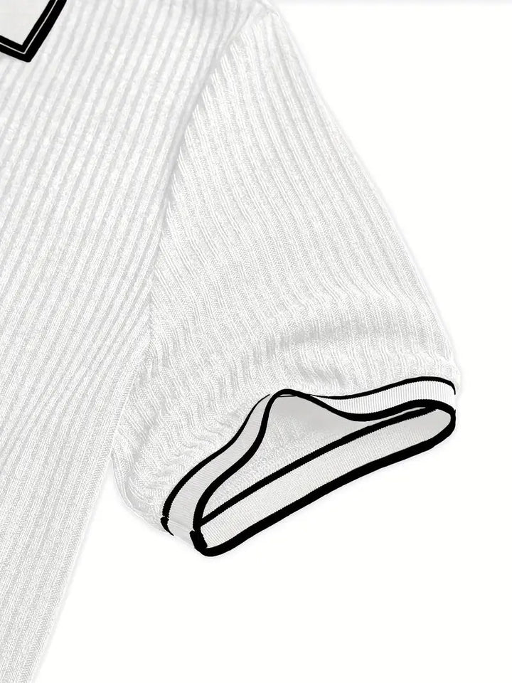 Soren | Tailored Ribbed Men’s Polo - LXNDON