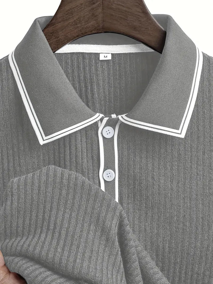 Soren | Tailored Ribbed Men’s Polo - LXNDON