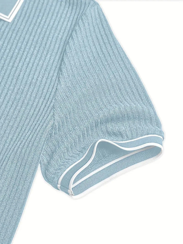 Soren | Tailored Ribbed Men’s Polo - LXNDON