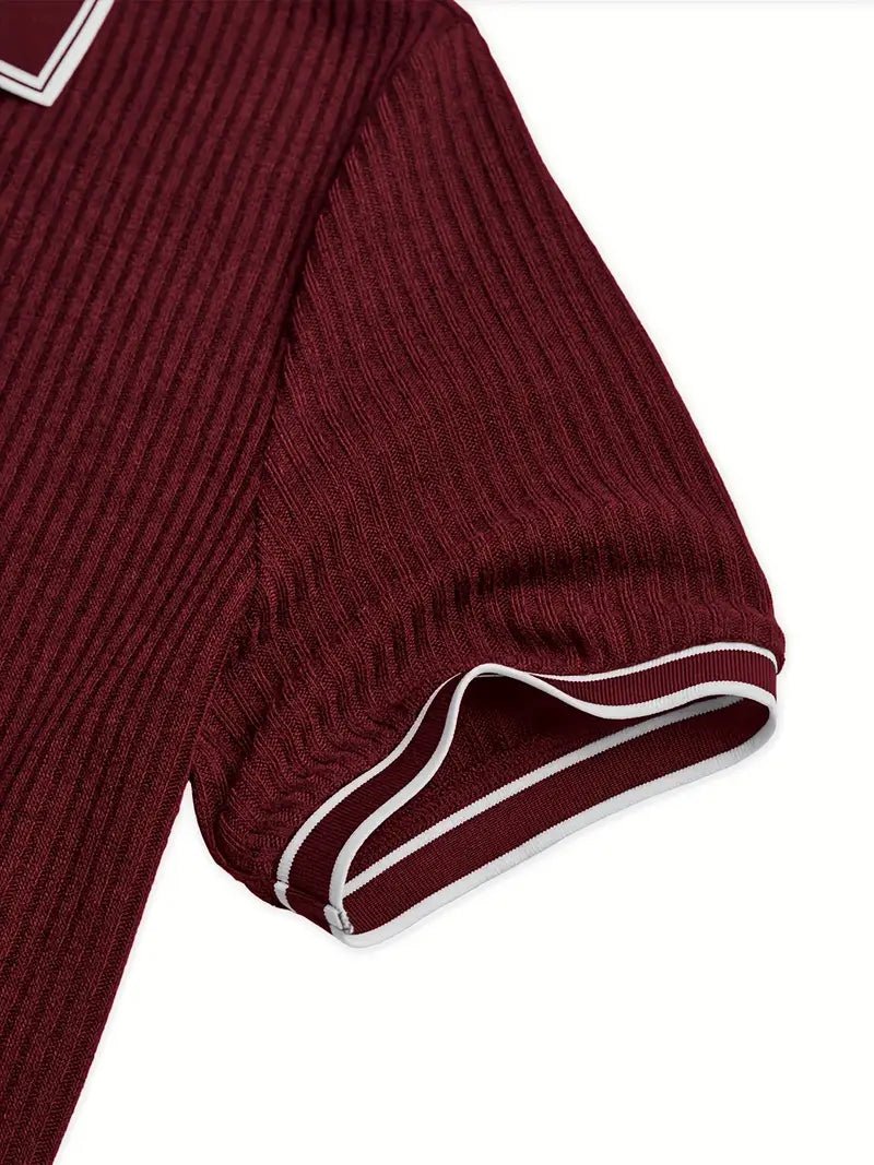 Soren | Tailored Ribbed Men’s Polo - LXNDON