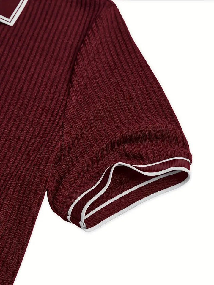 Soren | Tailored Ribbed Men’s Polo - LXNDON