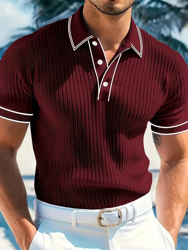 Soren | Tailored Ribbed Men’s Polo - LXNDON