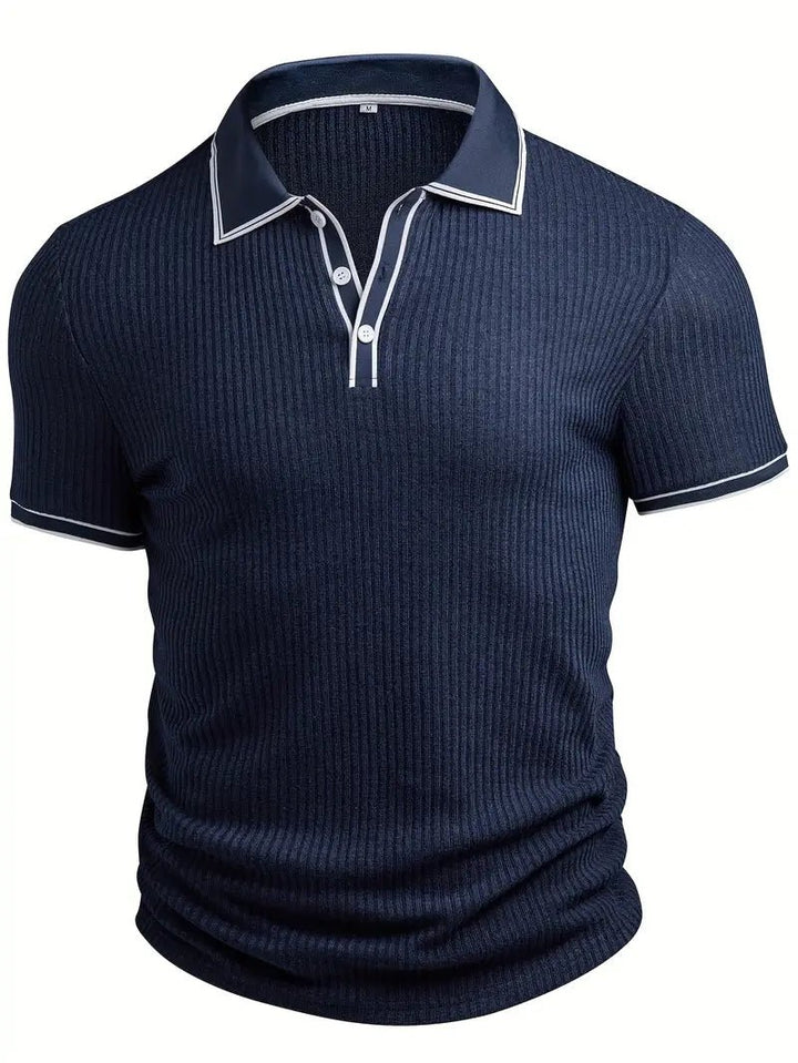 Soren | Tailored Ribbed Men’s Polo - LXNDON