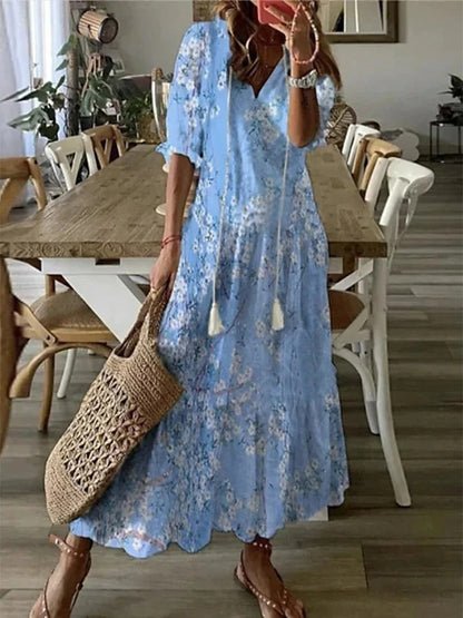 Women’s Bohemian Pattern Maxi Dress