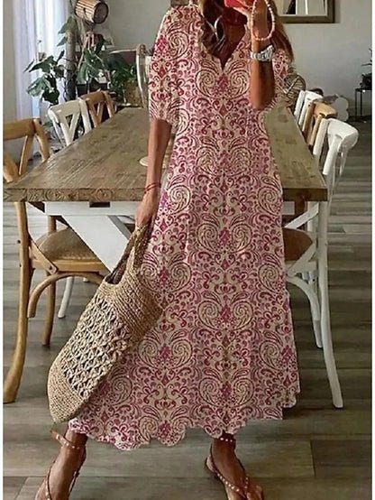 Women’s Bohemian Pattern Maxi Dress