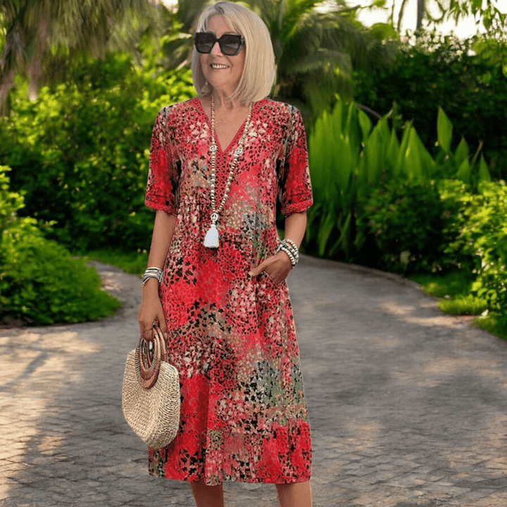 Zahara | Boho Printed Summer Dress - LXNDONSKU_1753277499210_594